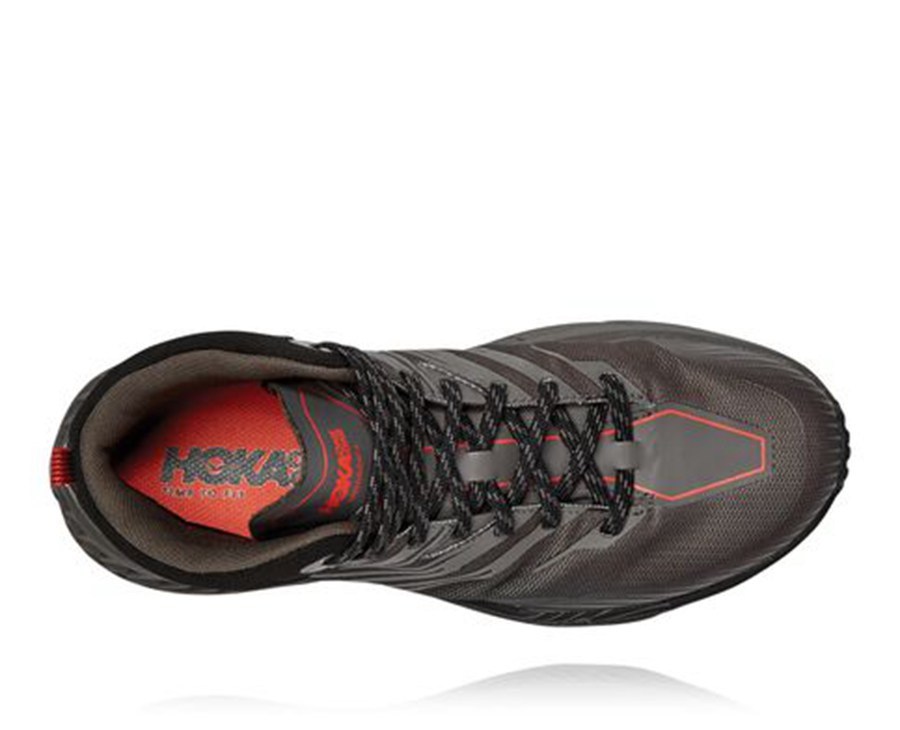 Hoka One One Mens Trail Shoes - Speedgoat Mid GORE-TEX 2 - Black - UTPO83740